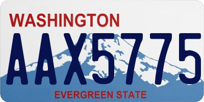 WA license plate AAX5775