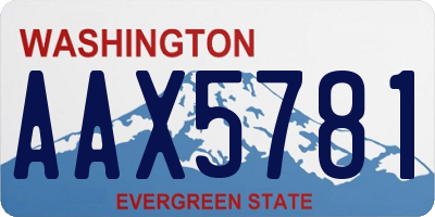 WA license plate AAX5781