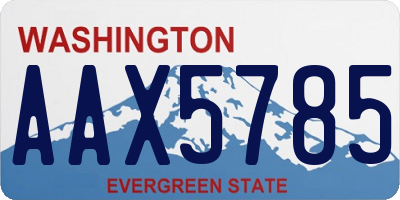 WA license plate AAX5785
