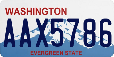 WA license plate AAX5786