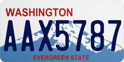 WA license plate AAX5787