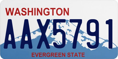 WA license plate AAX5791