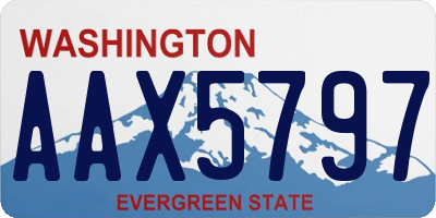 WA license plate AAX5797