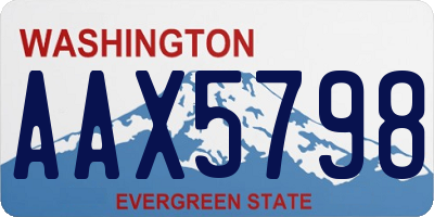 WA license plate AAX5798