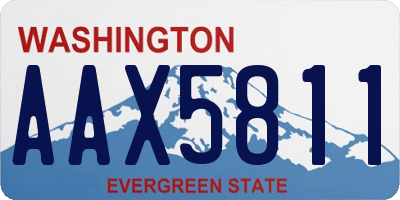 WA license plate AAX5811