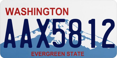 WA license plate AAX5812