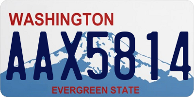 WA license plate AAX5814