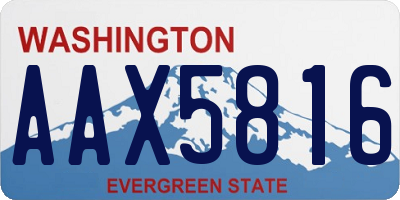 WA license plate AAX5816