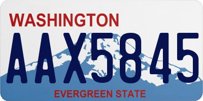 WA license plate AAX5845