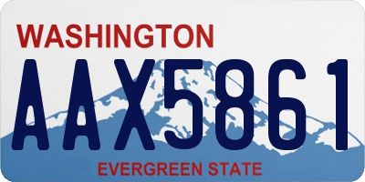 WA license plate AAX5861