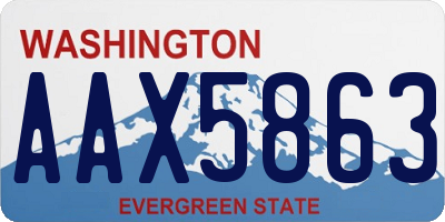 WA license plate AAX5863