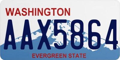 WA license plate AAX5864