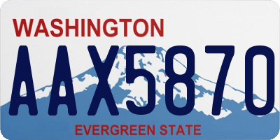WA license plate AAX5870