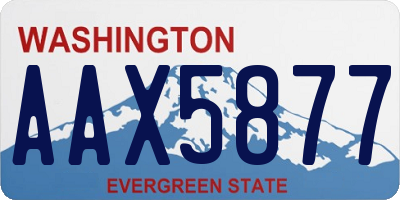 WA license plate AAX5877