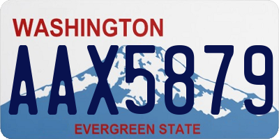WA license plate AAX5879