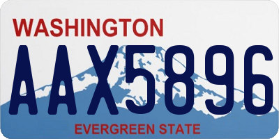 WA license plate AAX5896