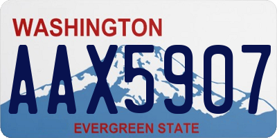 WA license plate AAX5907