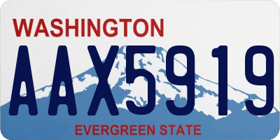 WA license plate AAX5919