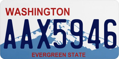 WA license plate AAX5946
