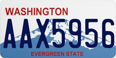 WA license plate AAX5956