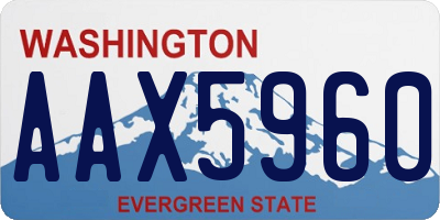 WA license plate AAX5960