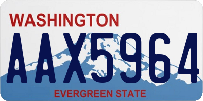 WA license plate AAX5964
