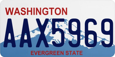 WA license plate AAX5969