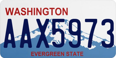 WA license plate AAX5973