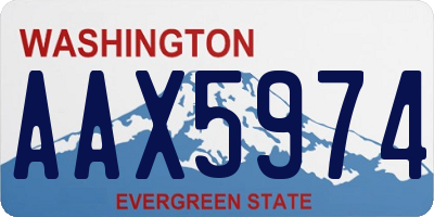 WA license plate AAX5974