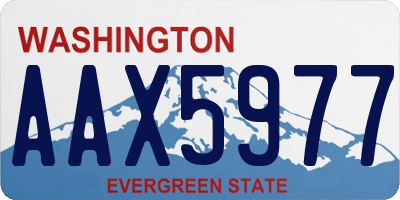 WA license plate AAX5977