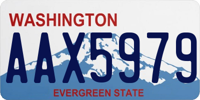 WA license plate AAX5979