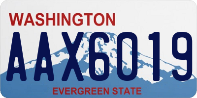 WA license plate AAX6019