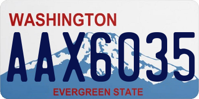 WA license plate AAX6035