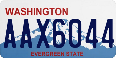 WA license plate AAX6044