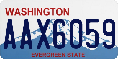 WA license plate AAX6059