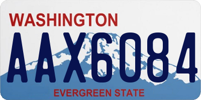 WA license plate AAX6084