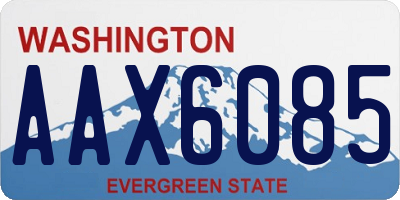WA license plate AAX6085