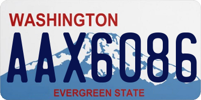 WA license plate AAX6086