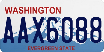 WA license plate AAX6088