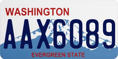 WA license plate AAX6089