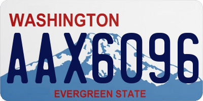 WA license plate AAX6096