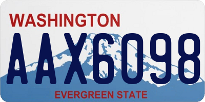 WA license plate AAX6098