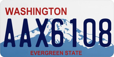WA license plate AAX6108
