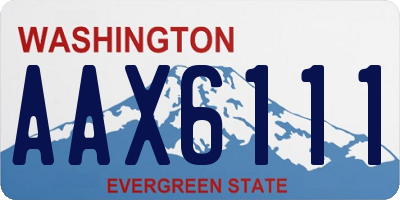 WA license plate AAX6111