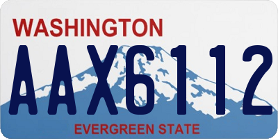 WA license plate AAX6112