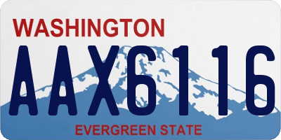WA license plate AAX6116