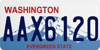 WA license plate AAX6120
