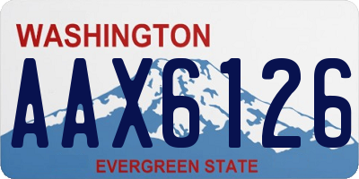WA license plate AAX6126