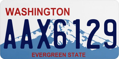 WA license plate AAX6129