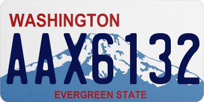 WA license plate AAX6132